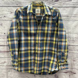 Mini Boden Boys Plaid Button-Down Shirt Size 9/10Y